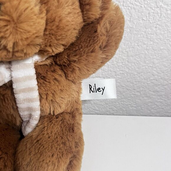Aurora World Riley Teddy Bear With Striped Scarf Plush Stuffed Animal 8” - Picture 4 of 10